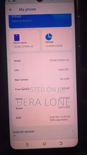 Tecno Spark 40 256GB Blue