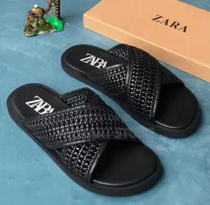 Zara Woven Criss-Cross Slide Sandals - Balarabe Jini