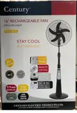 Century 16" Mai Sake Caji Fan Mai Haske da Remote - 1