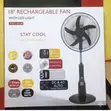 Century 16" Mai Sake Caji Fan Mai Haske da Remote - 2
