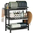 Multi-Layer Kitchen Rack - Black Stainless Steel - 2