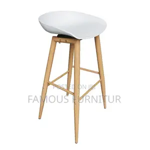 Brand New Bar Stool with Wood-Finish Frame and Footrest