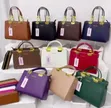 Bagco Classic Leather Handbag - Multicolor - 1