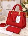 Bagco Classic Leather Handbag - Multicolor - 4