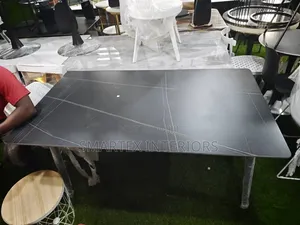 Imported Quality Marble Top Dining Table (Seats 6)