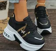 Women's Lace-Up Hidden Wedge Platform Sneakers - 2