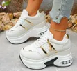 Women's Lace-Up Hidden Wedge Platform Sneakers - 3