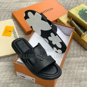 Louis Vuitton Flower Slides - Black