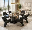 Sabon Luxury 6 Seater Marble Dining Set - 2