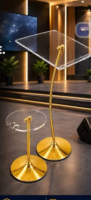 Original Acrylic Golden Pulpit Stand da Stool