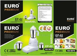Euro Premium Marvel EP-02 Heavy Duty Blender, Mixer & Grinder Set