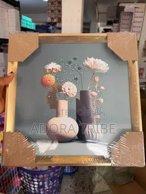 3D Crystal Diamond Wall Art Frame - Gold Border