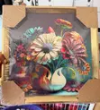 3D Crystal Diamond Wall Art Frame - Gold Border - 5
