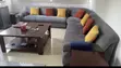 L-Shape Sofa Set with 2 Mini Side Sofas - Gray Velvet - 1
