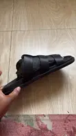 Asos Men's Black Leather Slippers - Size 44 - 2