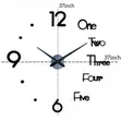 Large 3D Frameless Wall Clock Sticker DIY - 2
