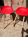 Home Interiors Red Bar Stools (Set of 2) - 2