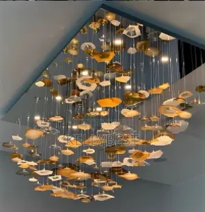Luxury Modern Gold and White LED Chandeliar