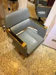 Gray Leather Salon Chairs (4 Available) - 3