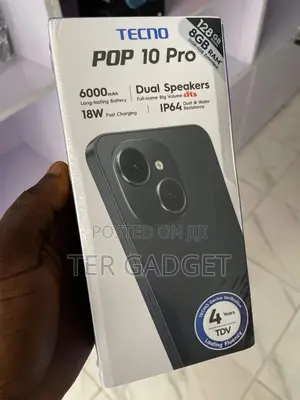 New Tecno Pop 10 Pro 128GB Black
