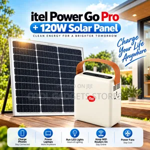 Itel Power Go Pro Portable Power Station with 120W Solar Panel