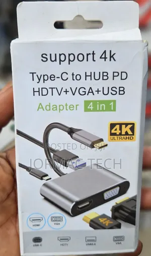 USB-C Hub tare da PD, HDMI, VGA, USB 3.0 Adapter