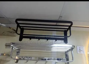 Akt Quality Towel Hanger - Black & Silver