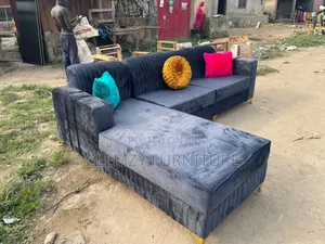 Brand New Gray L-Shape Corner Sofa with Pillows