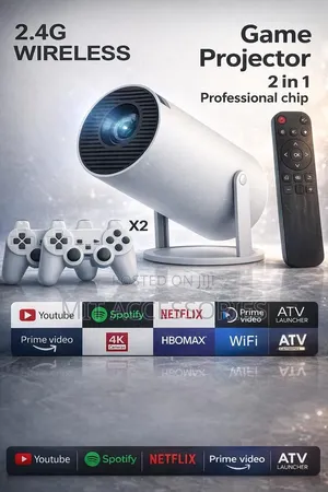 Smart Android Projector - YouTube, Netflix, HDMI, Aux, Speaker