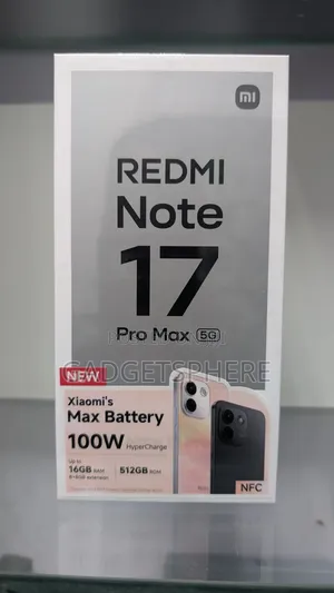 New Xiaomi Redmi Note 17 Pro Max 512GB Black