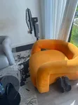 2 Used Sofa Chairs - White Cotton - Home Interiors - 2