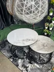 Home Interiors Marble Center Table - Gold - 2