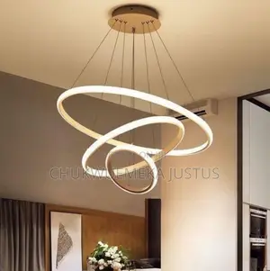Sabo Luxury Modern LED 3-Ring Chandelier Pendant Light