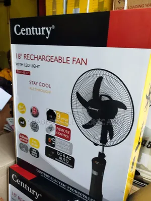 Century 18" Fan Mai Sake Caji Da Fitilar LED