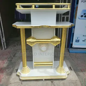 Golden Wooden Pulpit for Churches