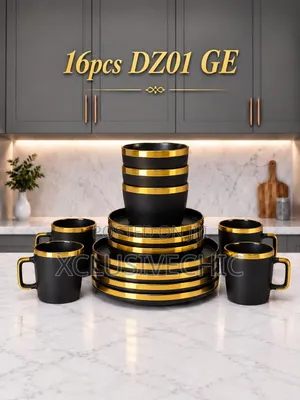 16pcs Zinare da Baki Mai Rusuwa Set na Abincin Dare