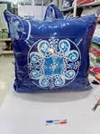 Royal Heritage Navy Blue Cotton Bedsheet & Duvet Set - 2