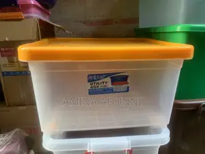 Babban Akwatin Ajiya na Filastik 70L Mai Amfani Da Yawa Tare Da Murfi Mai Launi