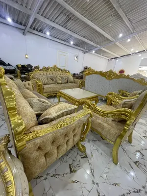 Egyptian Royal Style 10-Seater Sofa Set with Center Table & Stools