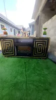 Home Interiors Electric Fireplace TV Stand - Black - 1
