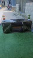 Home Interiors Electric Fireplace TV Stand - Black - 3