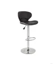 Modern Adjustable Bar Stools - Black PU Leather - 1