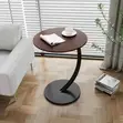 Modern C-Shape Side Table - Brown & Black - 1
