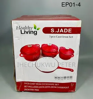 S JADE 7-Piece Cast Iron Cookware Set
