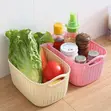 Mini Woven Plastic Storage Basket (3pcs) - 1