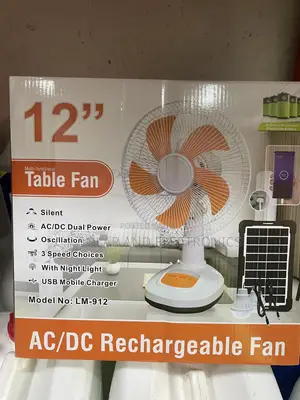 Fan mai Amfani da Hasken Rana 12-inch