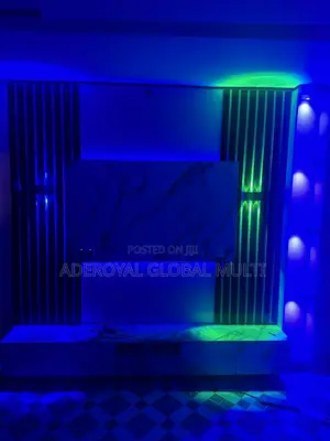 Home Interiors Media Console with LED Light
