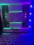 Home Interiors Media Console with LED Light - 3