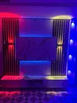 Home Interiors Media Console with LED Light - 5