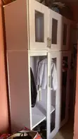 A Very Big Wardrobe With Light Wig Rack and a 4 Seater Marble Dining - 3